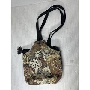 Danny K Beverly Hills USA Tapestry  Convertible Bag Backpack Puppy Dogs Tapestry